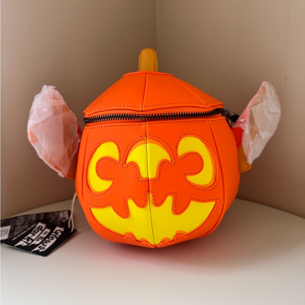 Loungefly Disney Stitch Pumpkin Glow in the Dark Crossbody Bag
